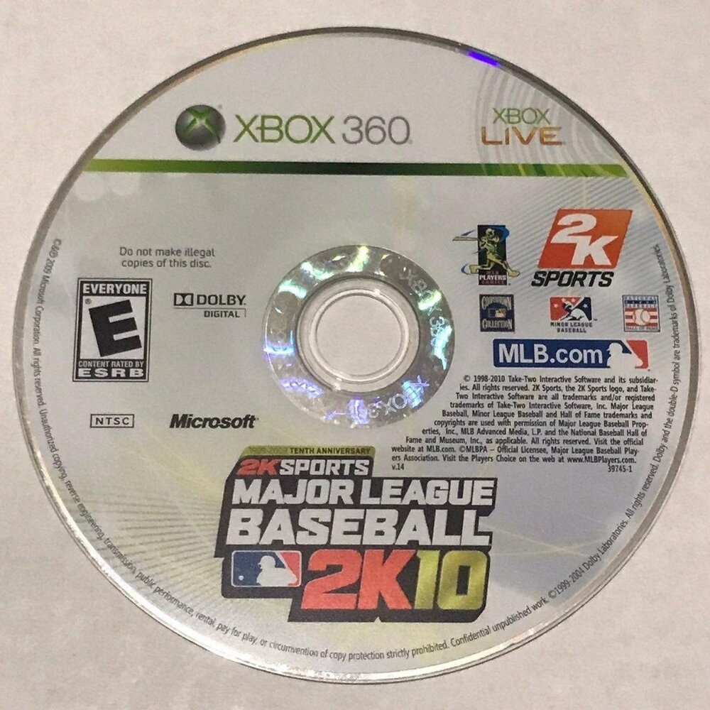 Xbox 360 Major League Baseball 2K10